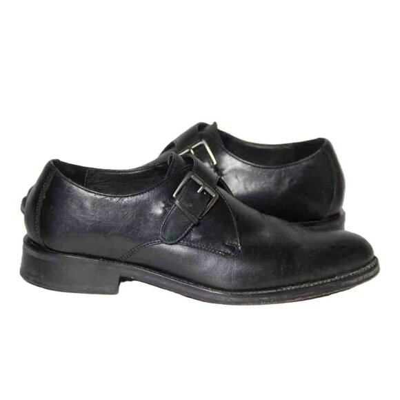 Cole Haan Black Leather Monk Strap Shoes Men's Size 8.5M - Picture 4 of 7